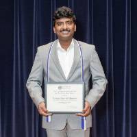 Venkata Jagadish Mandava with his award.